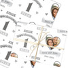 Personalised Wrapping Paper 1st Wedding Anniversary 1 Year Photo Paper Heart