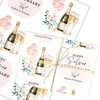 Personalised Wrapping Paper 25th Silver Wedding Anniversary Floral Champagne