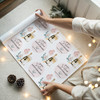 Personalised Wrapping Paper 25th Silver Wedding Anniversary Floral Champagne