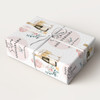 Personalised Wrapping Paper 25th Silver Wedding Anniversary Floral Champagne