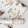 Personalised Wrapping Paper 2nd Wedding Anniversary 2 Year Photo Cotton Heart