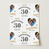 Personalised Wrapping Paper 30th Wedding Anniversary 30 Year Photo Pearl Heart
