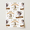Personalised Wrapping Paper 3rd Wedding Anniversary 3 Year Photo Leather Heart