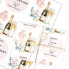 Personalised Wrapping Paper 4th Linen Wedding Anniversary Floral Champagne