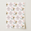 Personalised Wrapping Paper 4th Linen Wedding Anniversary Champagne Glasses