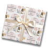 Personalised Wrapping Paper 4th Linen Wedding Anniversary Champagne Glasses