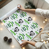 Personalised Wrapping Paper 55th Wedding Anniversary 55 Year Photo Emerald Heart