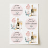 Personalised Wrapping Paper 55th Emerald Wedding Anniversary Floral Champagne