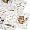 Personalised Wrapping Paper 70th Platinum Wedding Anniversary Floral Photo