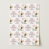 Personalised Wrapping Paper 7th Wool Wedding Anniversary Champagne Glasses