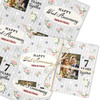 Personalised Wrapping Paper 7th Wool Wedding Anniversary Floral Photo Gift Wrap