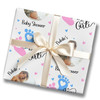 Personalised Wrapping Paper Baby Shower Feet Boy Or Girl Photo Gender Reveal