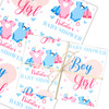 Personalised Wrapping Paper Baby Shower Boy Girl Gender Reveal Custom Gift Wrap