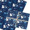 Personalised Wrapping Paper Baby Shower It's A Boy Blue Stork Gender Reveal