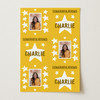 Personalised Wrapping Paper Congratulations Photo Yellow Stars Custom Gift Wrap
