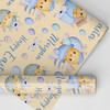 Personalised Wrapping Paper Easter Blue Chick Eggs Custom Gift Wrap
