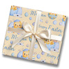 Personalised Wrapping Paper Easter Blue Chick Eggs Custom Gift Wrap