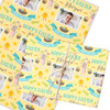 Personalised Wrapping Paper Easter Photo Bunny Chick Star Yellow Gift Wrap