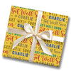 Personalised Wrapping Paper Get Well Soon Yellow Stars Custom Gift Wrap