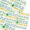 Personalised Wrapping Paper Good Luck Clover Green Yellow Star Custom Gift Wrap
