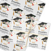 Personalised Wrapping Paper Graduation Floral Hat Custom Gift Wrap