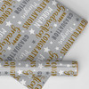 Personalised Wrapping Paper Graduation Gold Silver Star Custom Gift Wrap