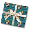 Personalised Wrapping Paper Graduation Male Him Turquoise Graduation Hat Photo