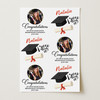Personalised Wrapping Paper Graduation You Did It Graduation Hat Round Photo