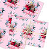 Personalised Wrapping Paper Miss You Female Photo Pink Flowers Custom Gift Wrap