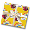 Personalised Wrapping Paper Miss You Photo Rainbow Yellow Custom Gift Wrap