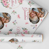 Personalised Wrapping Paper Mother's Day Grandma Pink Heart Photo Gift-Wrap