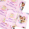 Personalised Wrapping Paper Mother's Day Mum Photo Bear Pink Hearts Gift Wrap