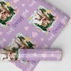 Personalised Wrapping Paper Mother's Day Photo Best Mum Ever Purple Butterfly