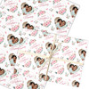 Personalised Wrapping Paper Mother's Day Mummy Pink Floral Heart Photo Gift Wrap