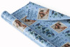Personalised Wrapping Paper Mother's Day Photo Blue Flowers Heart Gift Wrap