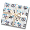 Personalised Wrapping Paper New Baby Boy Blue Elephant Hello Custom Gift Wrap