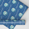 Personalised Wrapping Paper New Baby Boy Blue Stork Custom Gift Wrap
