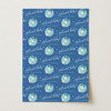 Personalised Wrapping Paper New Baby Boy Blue Stork Custom Gift Wrap