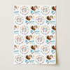 Personalised Wrapping Paper New Baby Blue Boy Hello Baby Heart Photo Gift Wrap