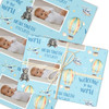 Personalised Wrapping Paper New Baby Boy Photo Blue Hot Air Balloon Gift Wrap