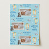 Personalised Wrapping Paper New Baby Boy Photo Blue Hot Air Balloon Gift Wrap