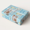 Personalised Wrapping Paper New Baby Boy Photo Blue Hot Air Balloon Gift Wrap