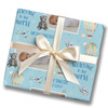 Personalised Wrapping Paper New Baby Boy Photo Blue Hot Air Balloon Gift Wrap