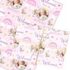 Personalised Wrapping Paper New Baby Girl Photo Pink Welcome Teddy Gift Wrap