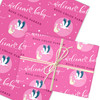 Personalised Wrapping Paper New Baby Pink Baby Girl Stork Custom Gift Wrap