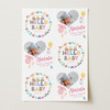 Personalised Wrapping Paper New Baby Pink Hello Baby Girl Heart Photo Feet