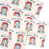 Personalised Wrapping Paper New Home Blue Door Red Flower Custom Gift Wrap