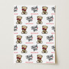 Personalised Wrapping Paper Thank You Cute Teddy Bear Roses Custom Gift Wrap