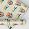 Personalised Wrapping Paper Thank You Photo Colourful Custom Gift Wrap