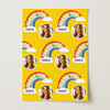 Personalised Wrapping Paper Thank You Photo Rainbow Yellow Custom Gift Wrap